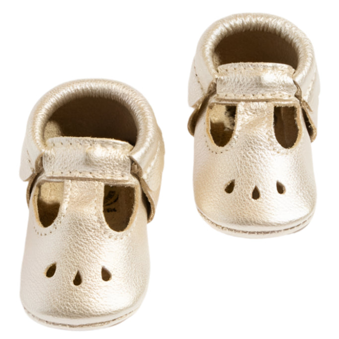 Platinum Mary Jane Baby Shoe - HoneyBug