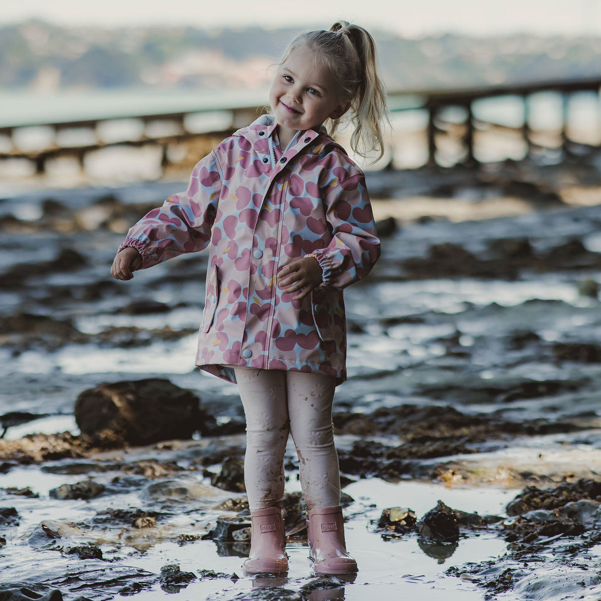 Apple Love Recycled Waterproof Raincoat - HoneyBug
