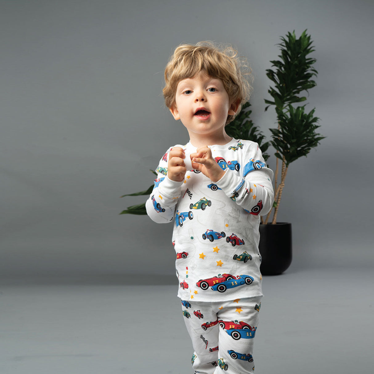 Vintage Racecars Pajamas - HoneyBug