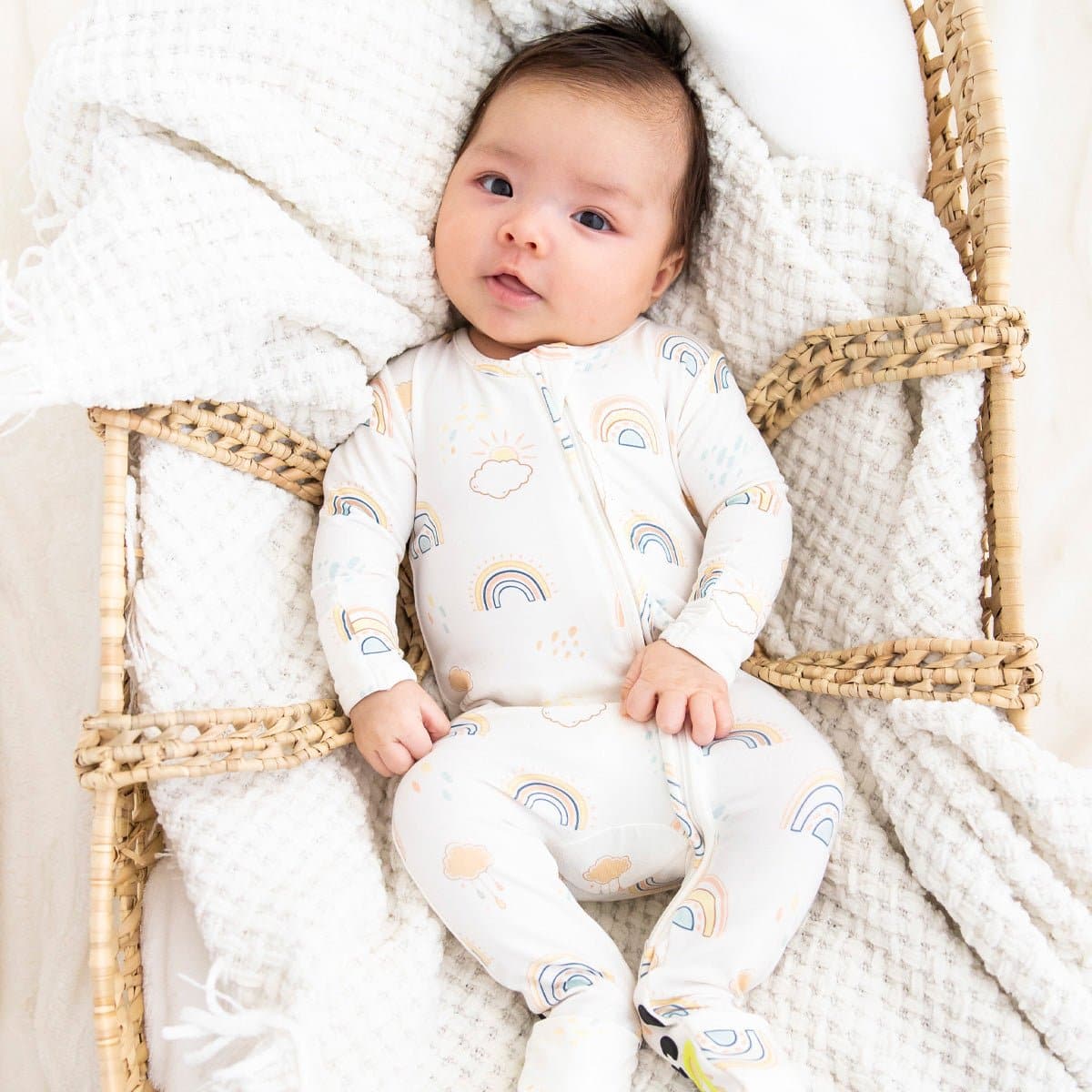 Rainbows Bamboo Convertible Footie - HoneyBug