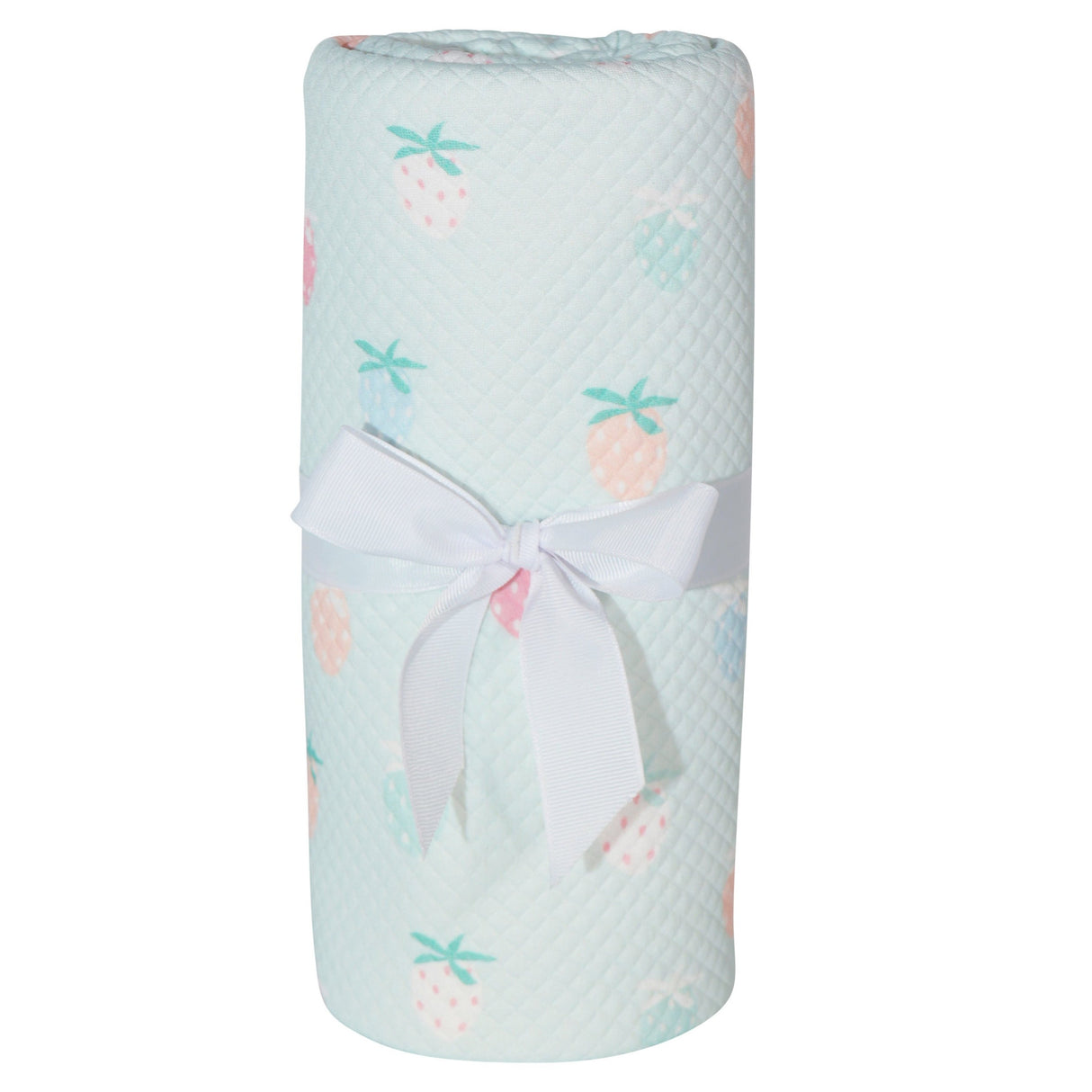 Strawberry Pattern Printed Knit Blanket - HoneyBug