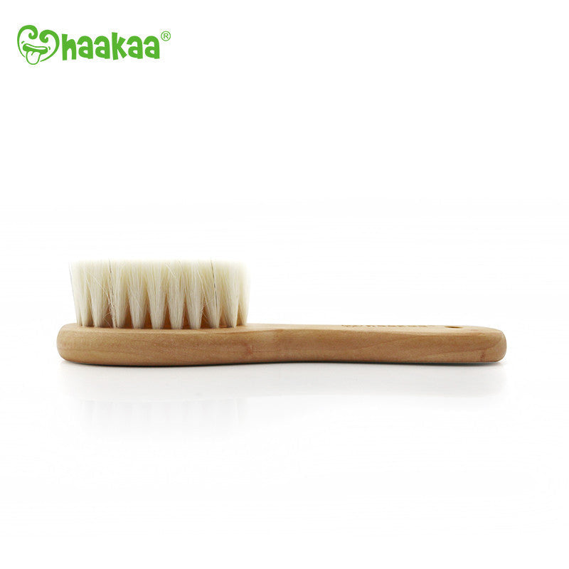 Haakaa Goats Wool Wooden Baby Hairbrush 1 pk - HoneyBug