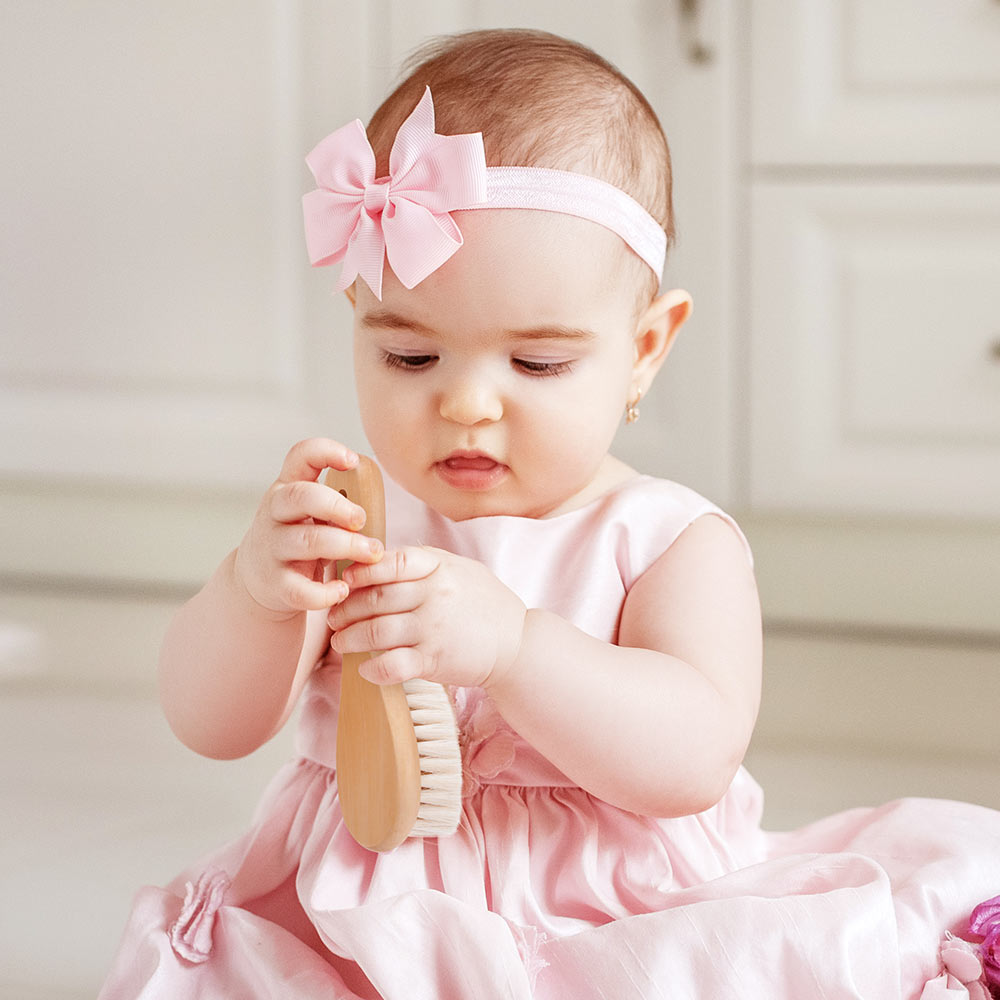 Haakaa Goats Wool Wooden Baby Brush & Comb Set - HoneyBug