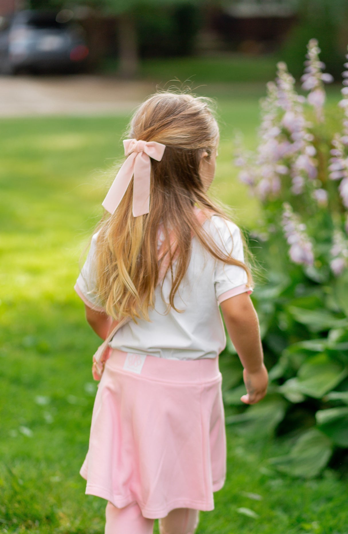 Pink Skirted Bow Jogger