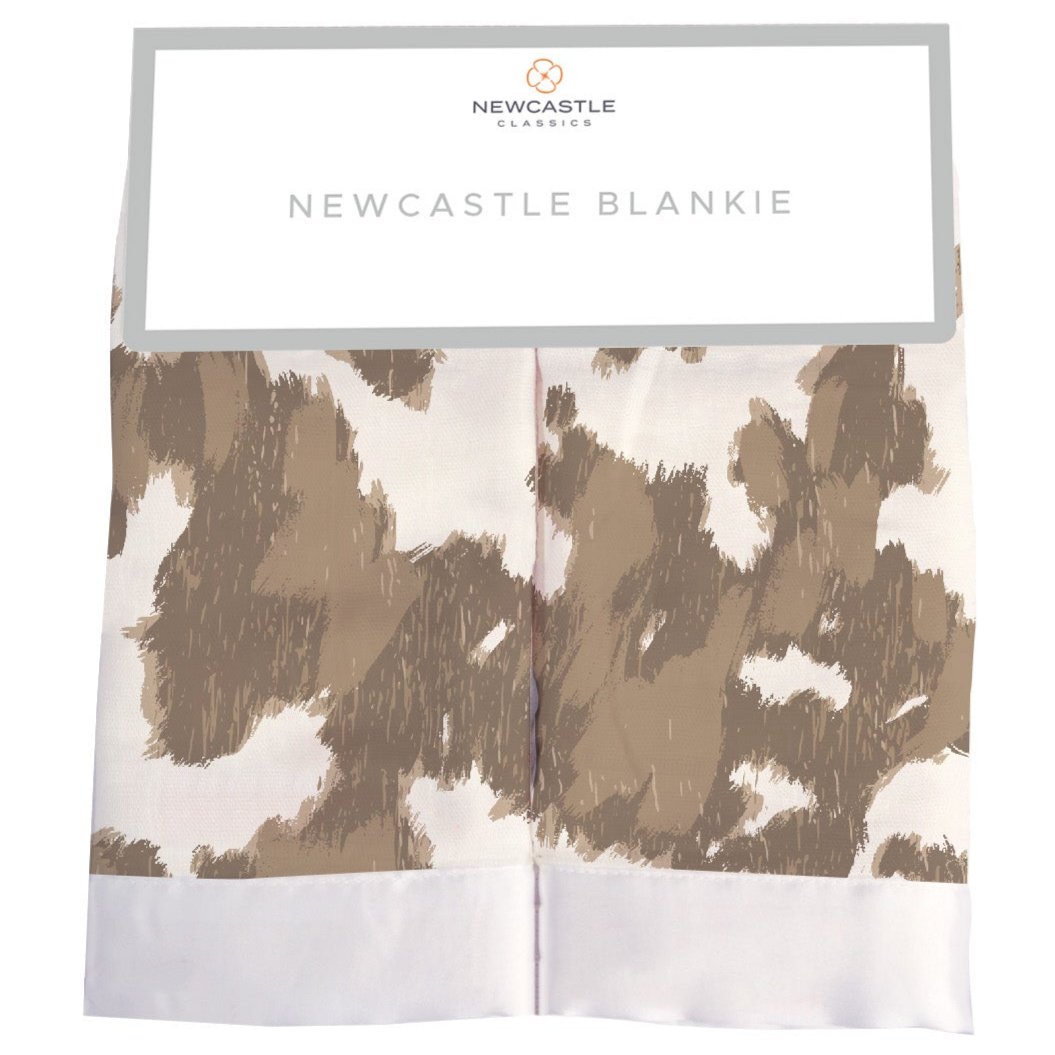 Yellowstone Cowhide Newcastle Blankie - HoneyBug