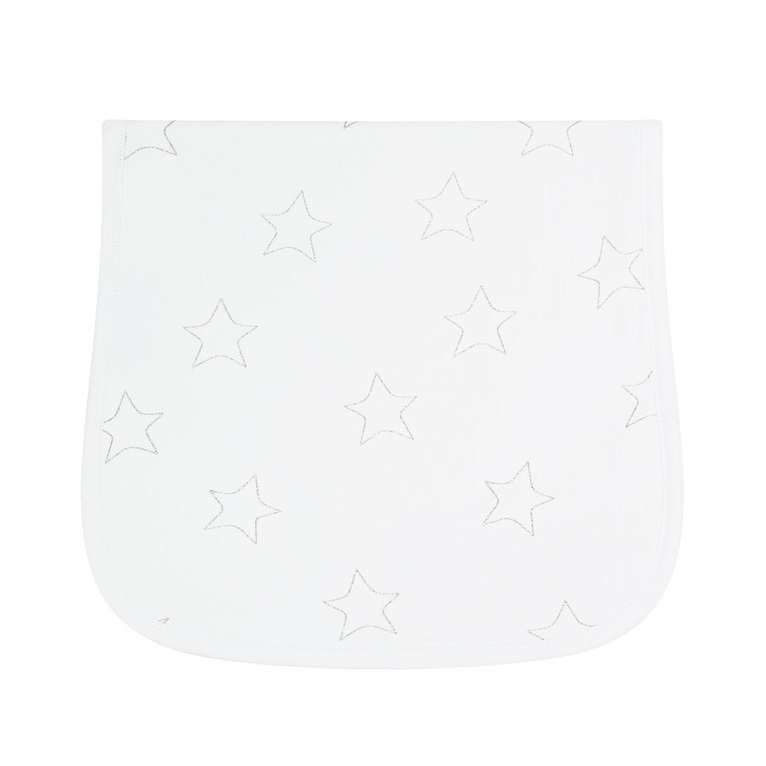 Grey Stars Print Burp Cloth