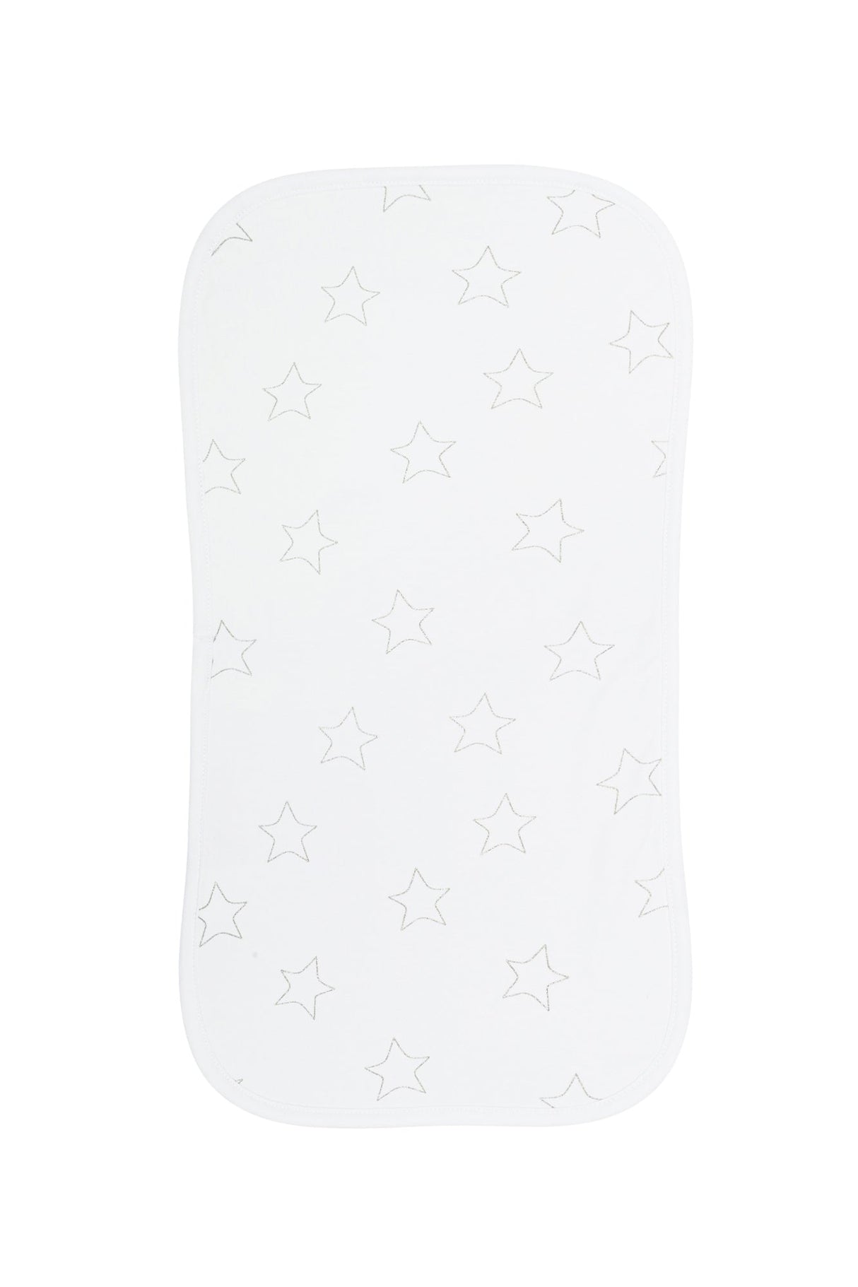 Grey Stars Print Burp Cloth