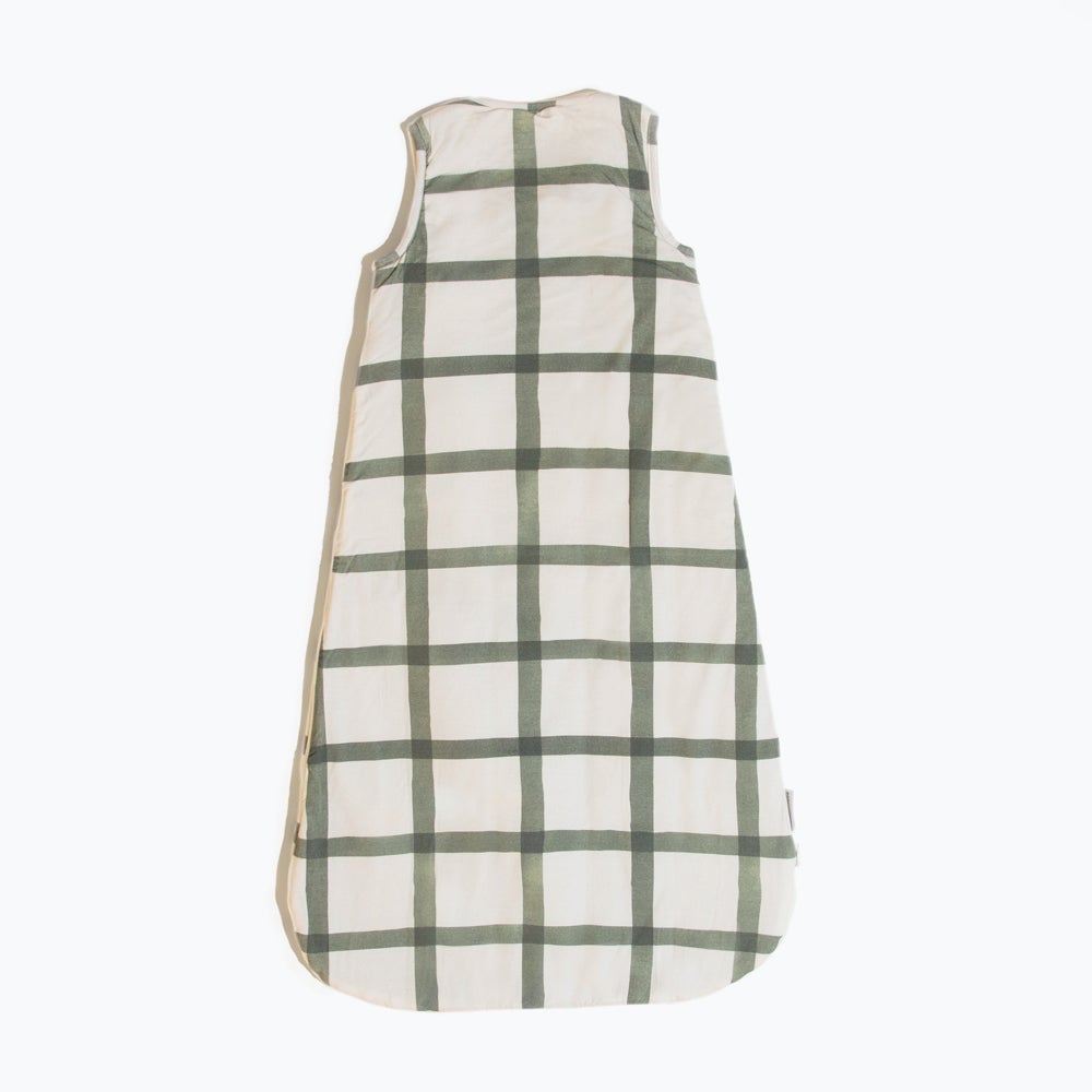 Sage Windowpane Blanket Sleeper - HoneyBug
