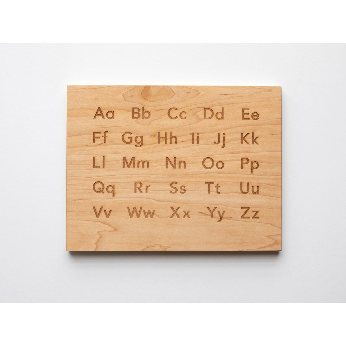 Wooden Alphabet Montessori Board and Tabletop Reference Chart • Modern Sans Serif - HoneyBug