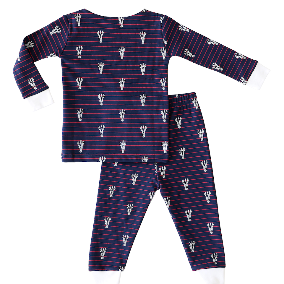 Lobster Stripe 2-Piece Pajama - HoneyBug