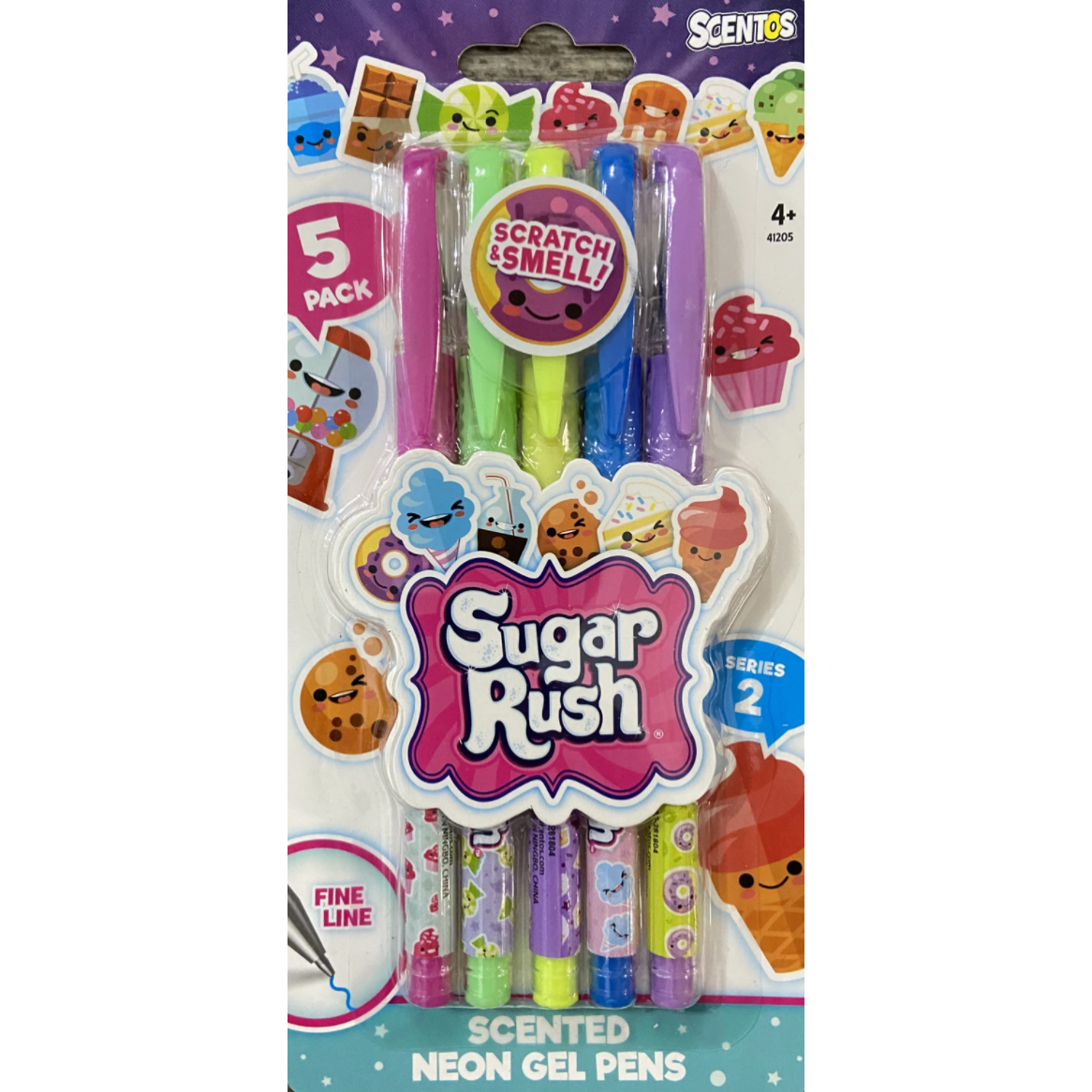Sugar Rush Scented Neon Gel Pens - 5 Pack - HoneyBug