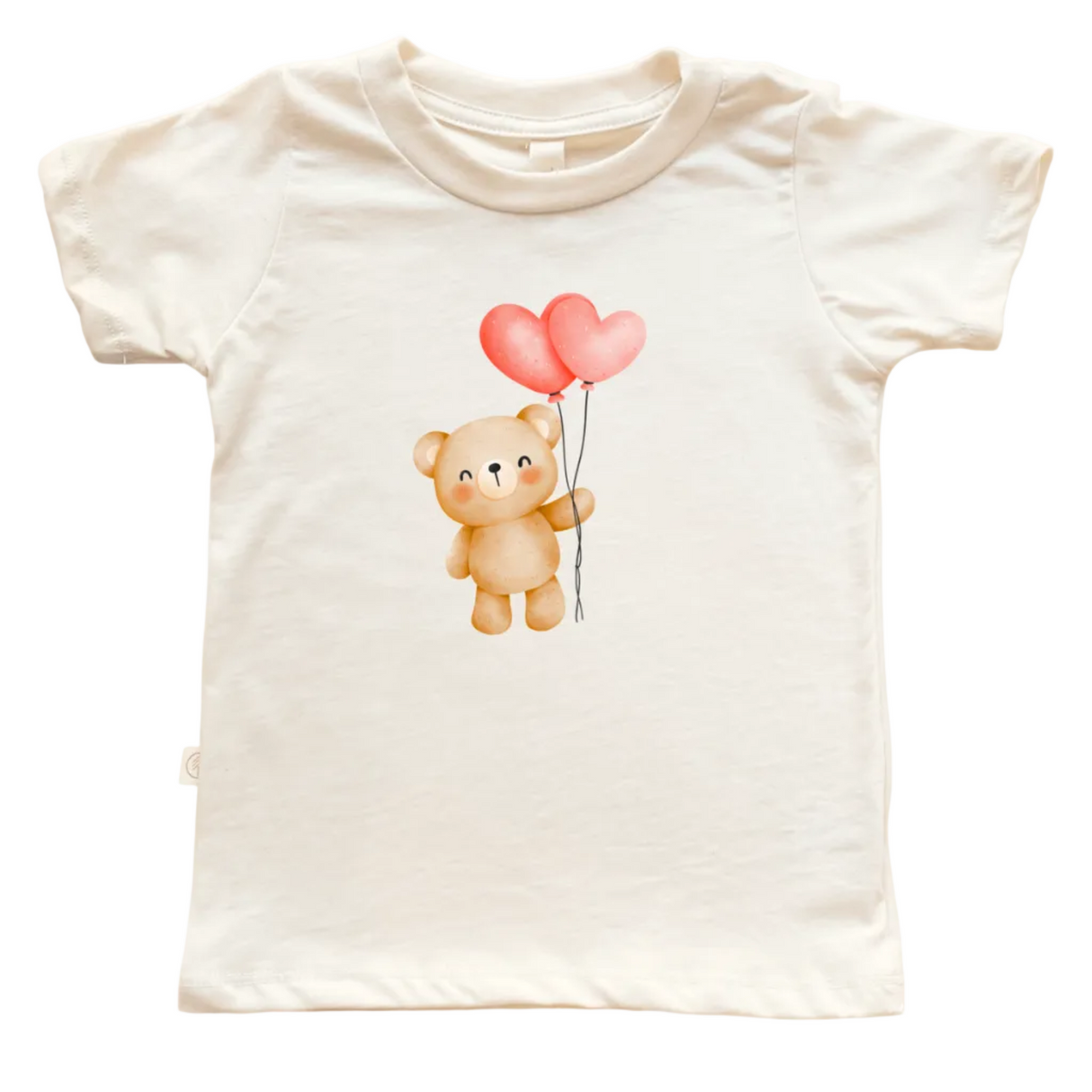 Heart Balloon Bear Organic Kids T-shirt
