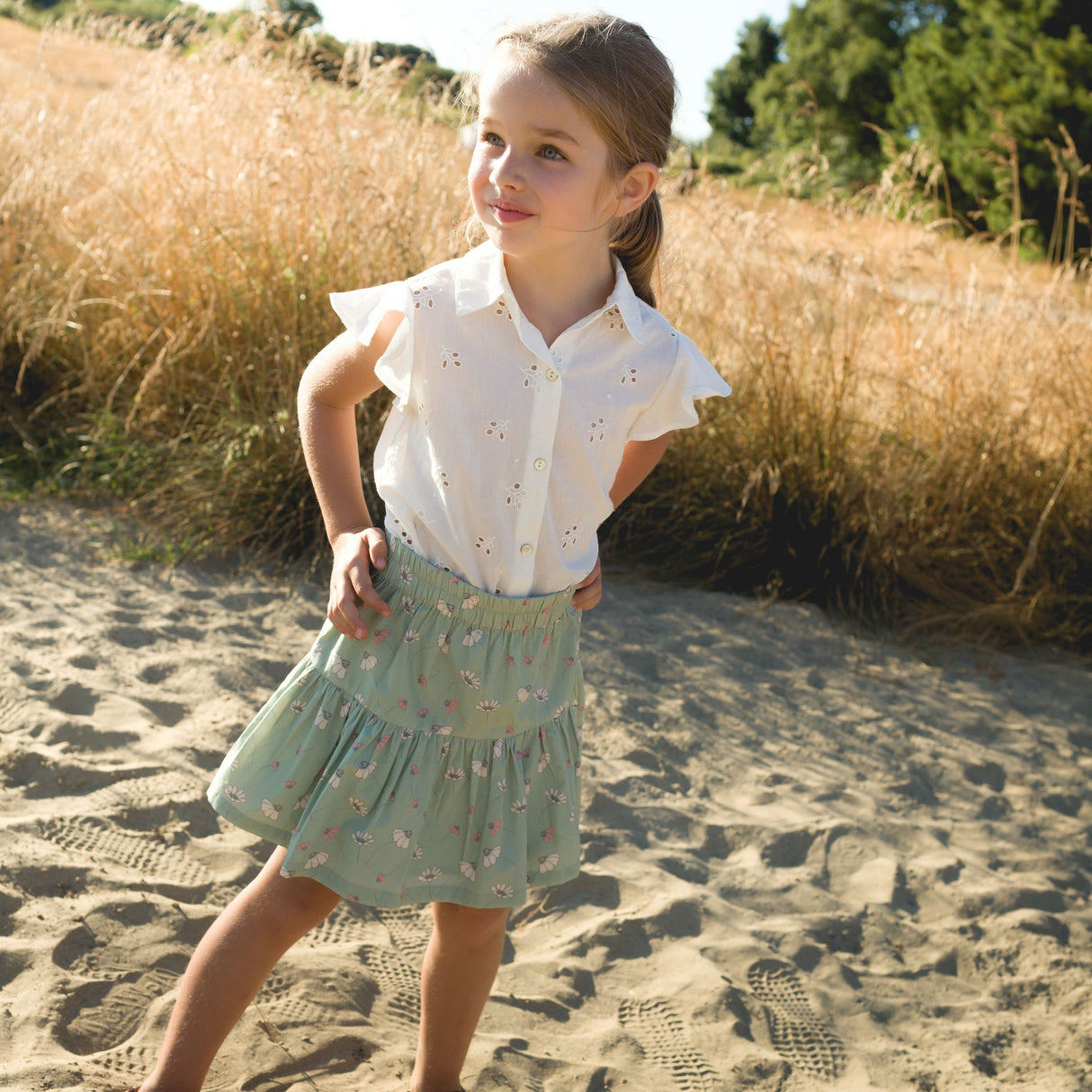 Lola Top | Offwhite Eyelet - HoneyBug