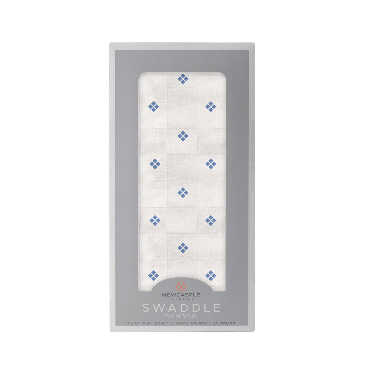 Periwinkle Diamond Polka Dot Swaddle - HoneyBug