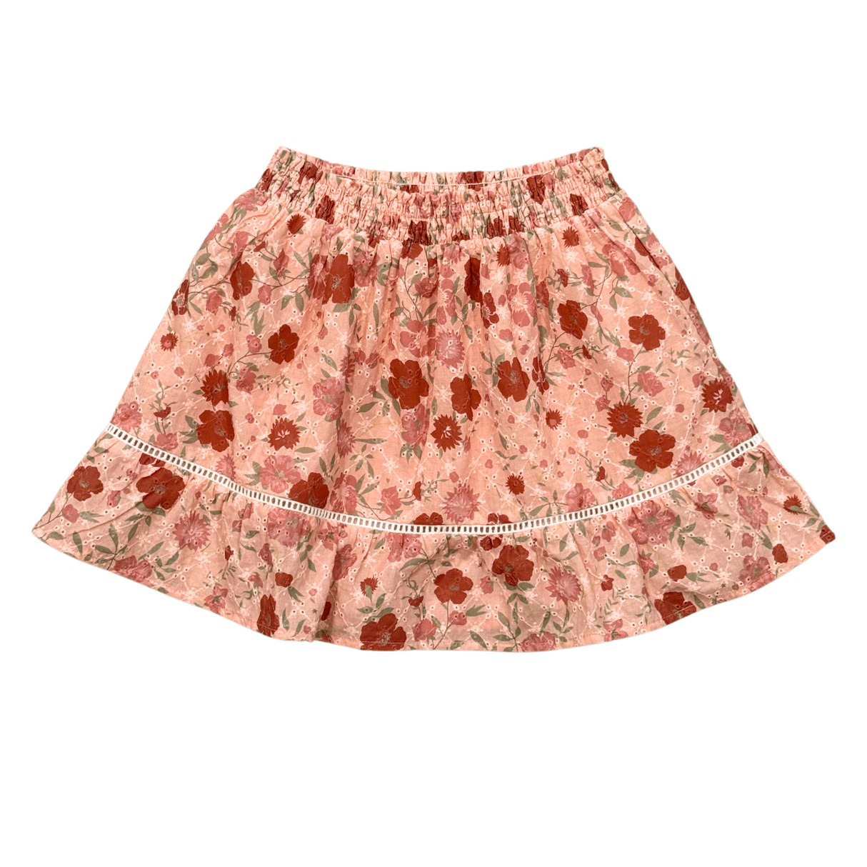 Smocked Eyelet Skirt