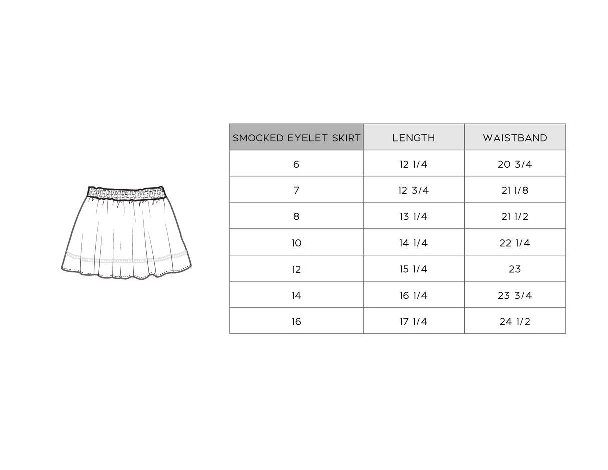 Smocked Eyelet Skirt
