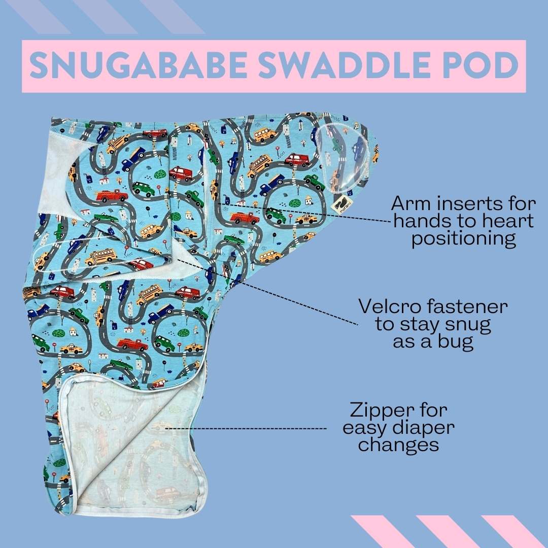 Snugababe Swaddle™ Sleep Pod - Cars