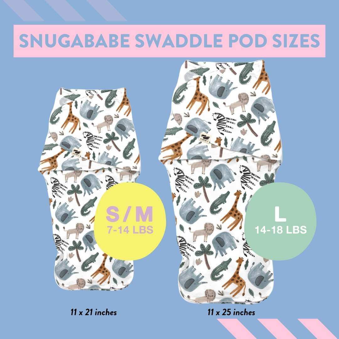 Snugababe Swaddle™ Sleep Pod - Safari Animals