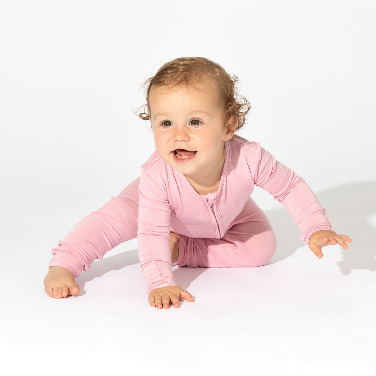 Dusty Rose Bamboo Convertible Footie - HoneyBug