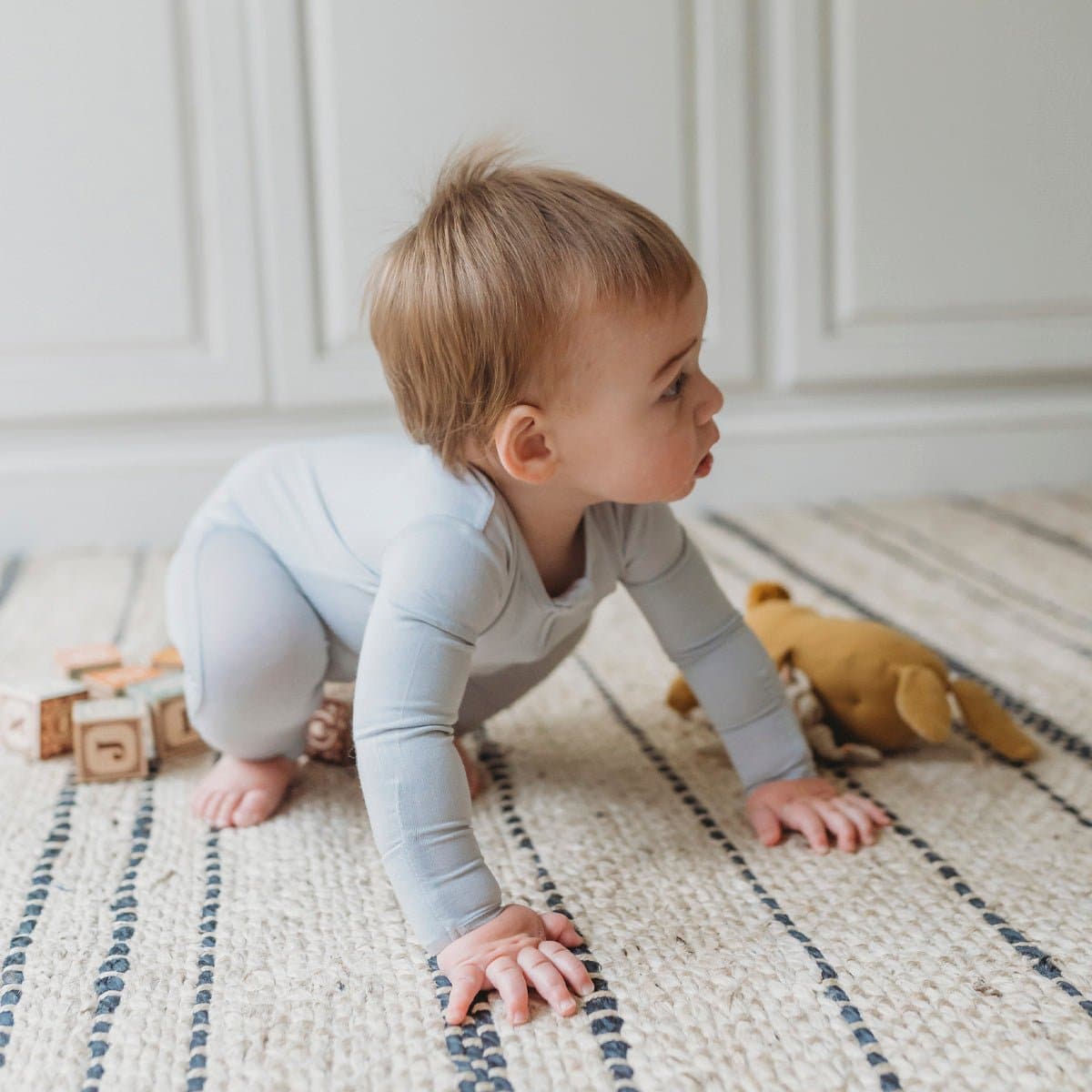 Cloud Grey Bamboo Convertible Footie - HoneyBug