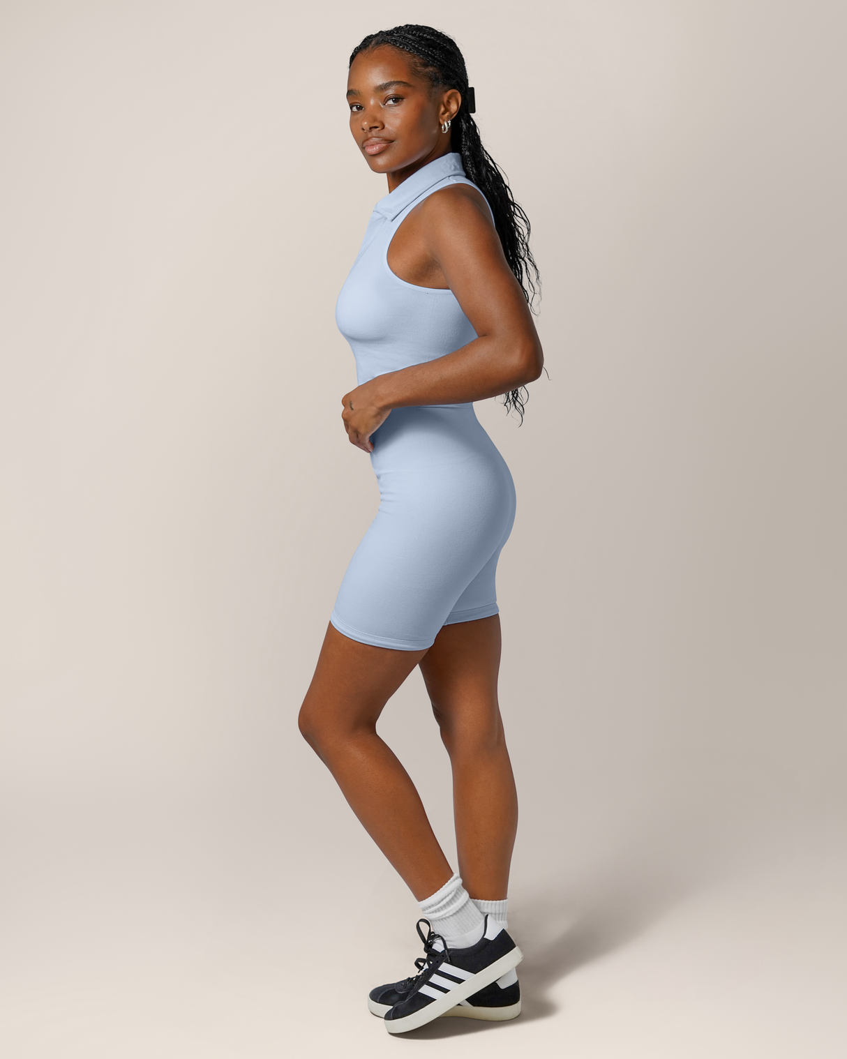 Sublime® Bamboo Maternity & Postpartum Bike Short | French Blue - HoneyBug