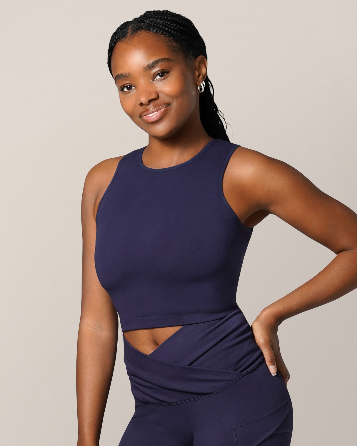 Sublime® Bamboo Maternity & Nursing Longline Bra Top | Navy - HoneyBug