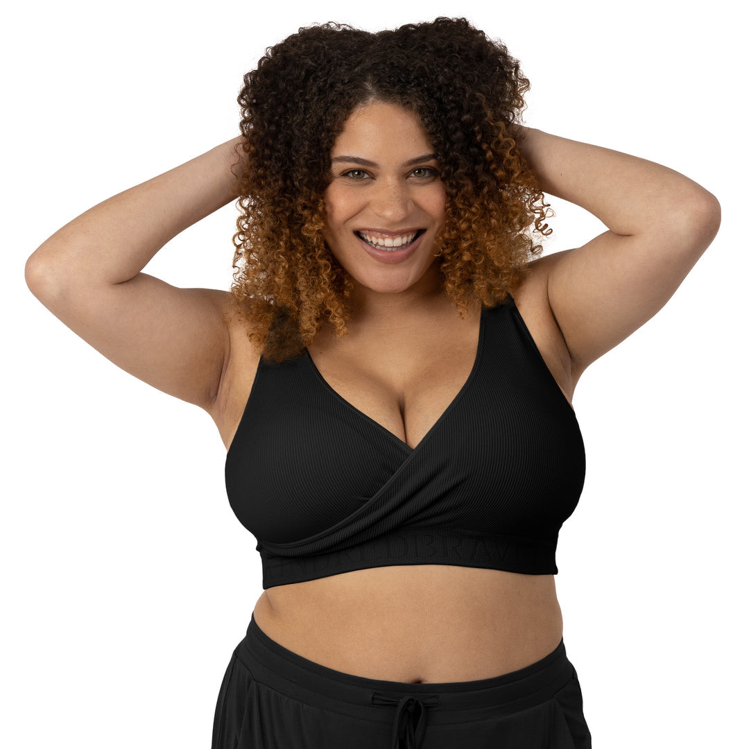 Sublime® Adjustable Crossover Nursing & Lounge Bra | Black - HoneyBug