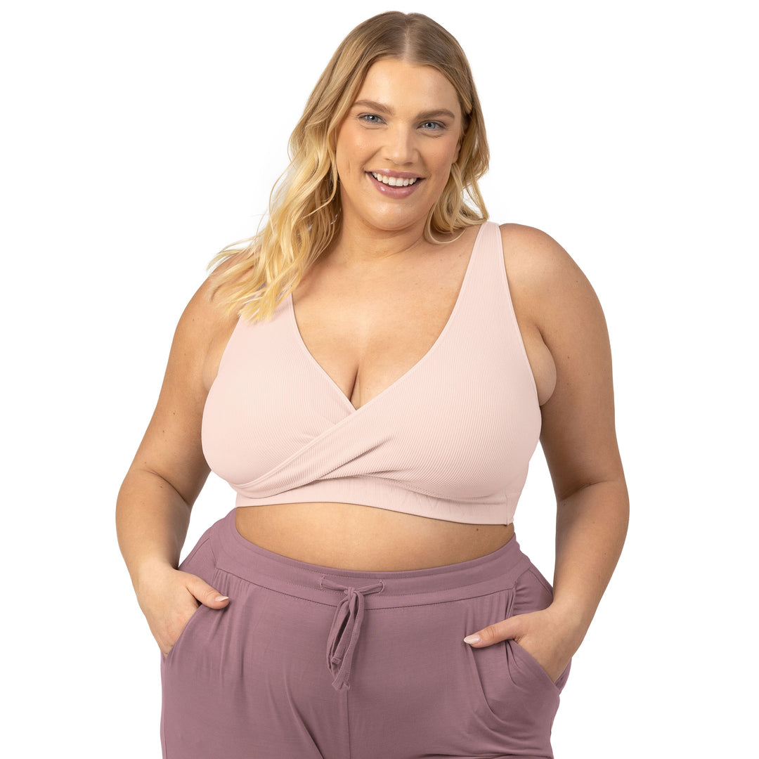 Sublime® Adjustable Crossover Nursing & Lounge Bra | Soft Pink - HoneyBug