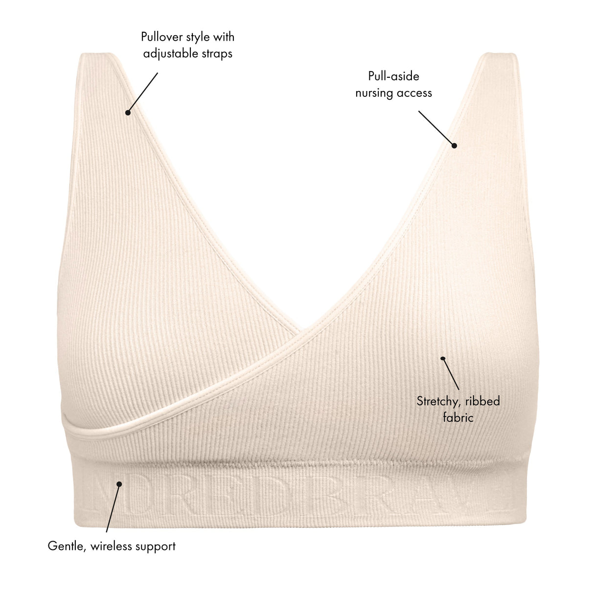 Sublime® Adjustable Crossover Nursing & Lounge Bra | Stone - HoneyBug