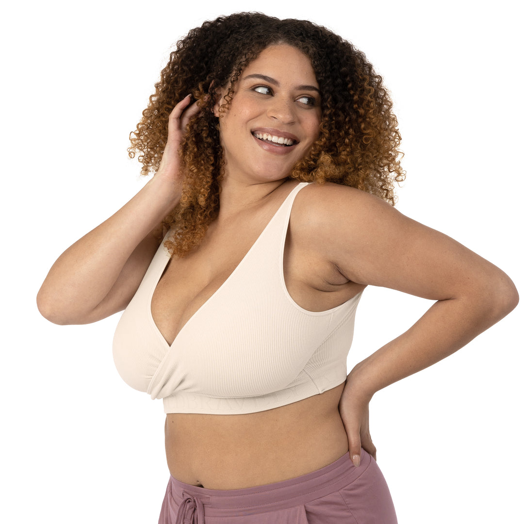 Sublime® Adjustable Crossover Nursing & Lounge Bra | Stone - HoneyBug