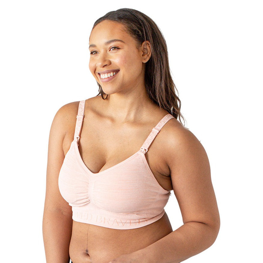 Sublime® Hands-Free Pumping & Nursing Bra | Pink Heather - HoneyBug