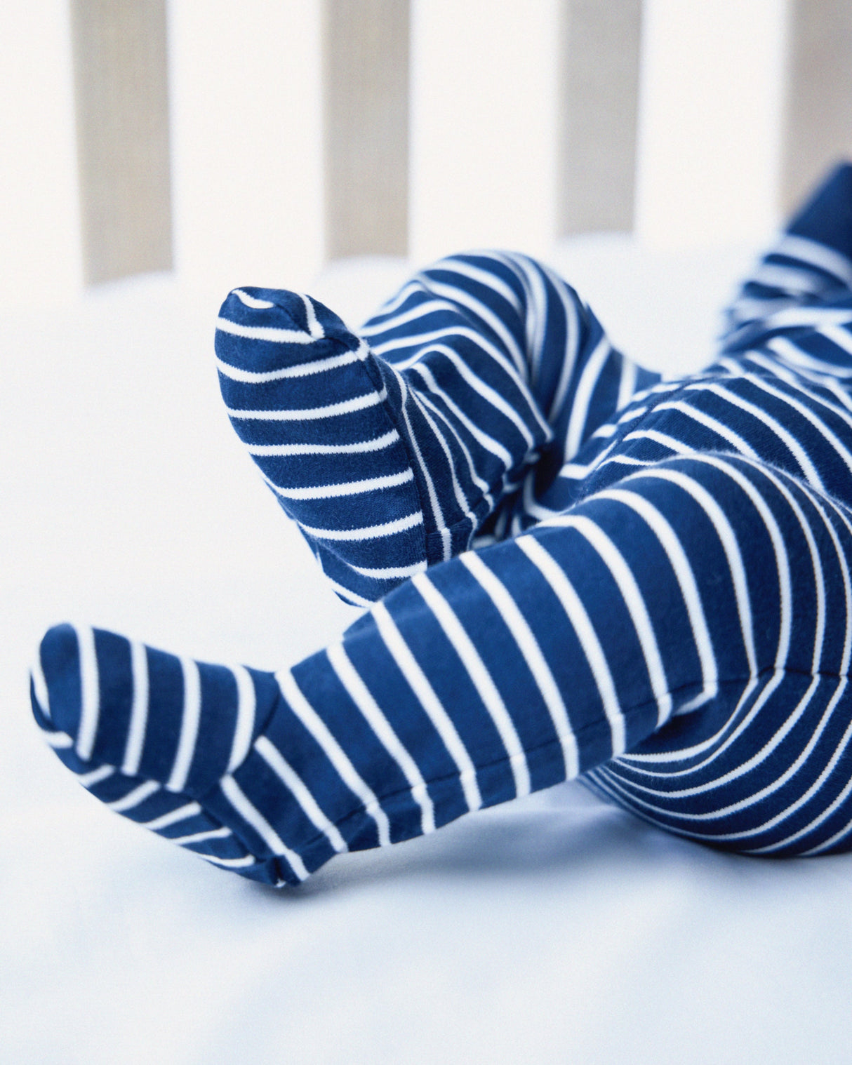 Baby's Pima Romper in Navy Stripe