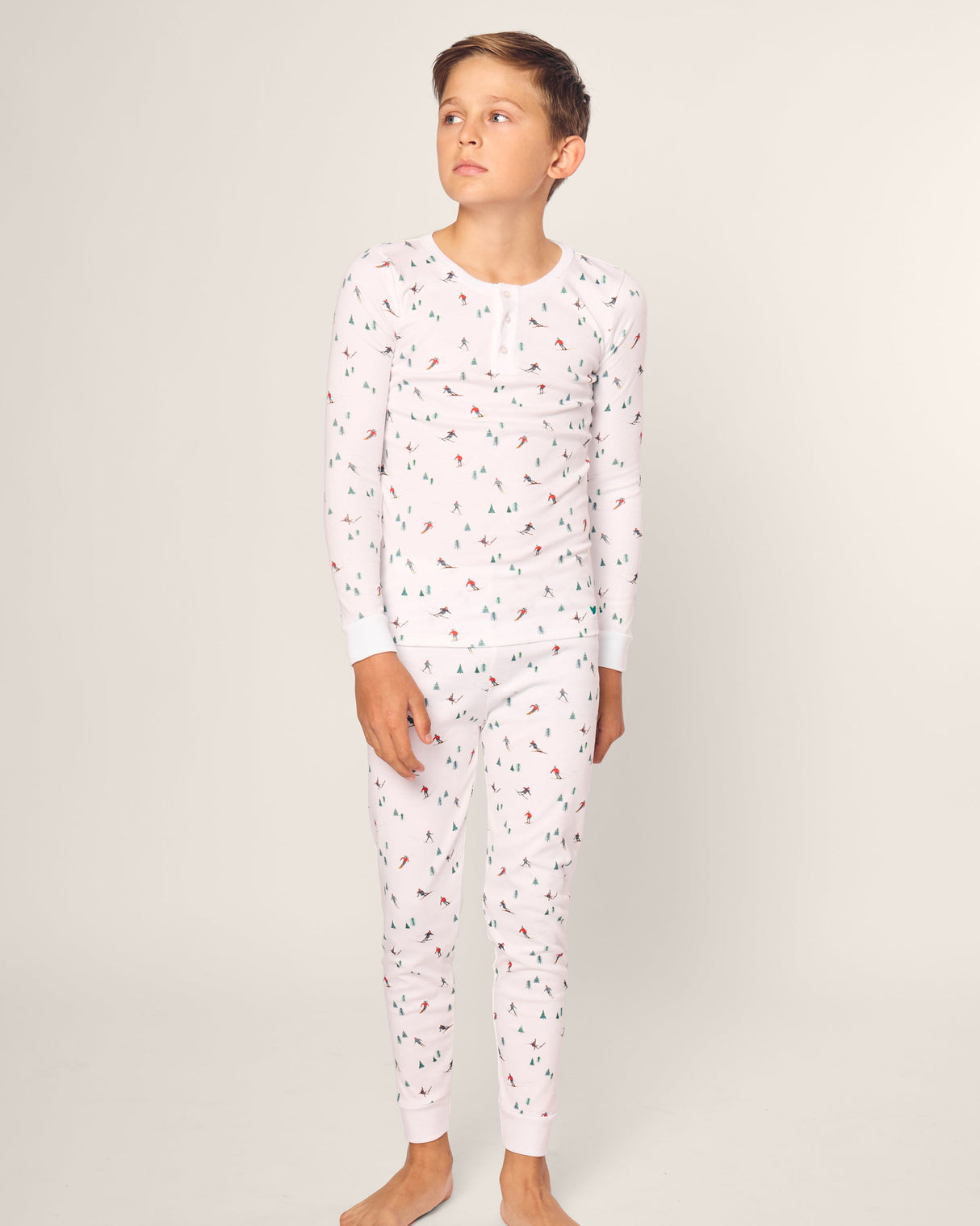 Kid's Pima Snug Fit Pajama Set in Aprรจs Ski - HoneyBug
