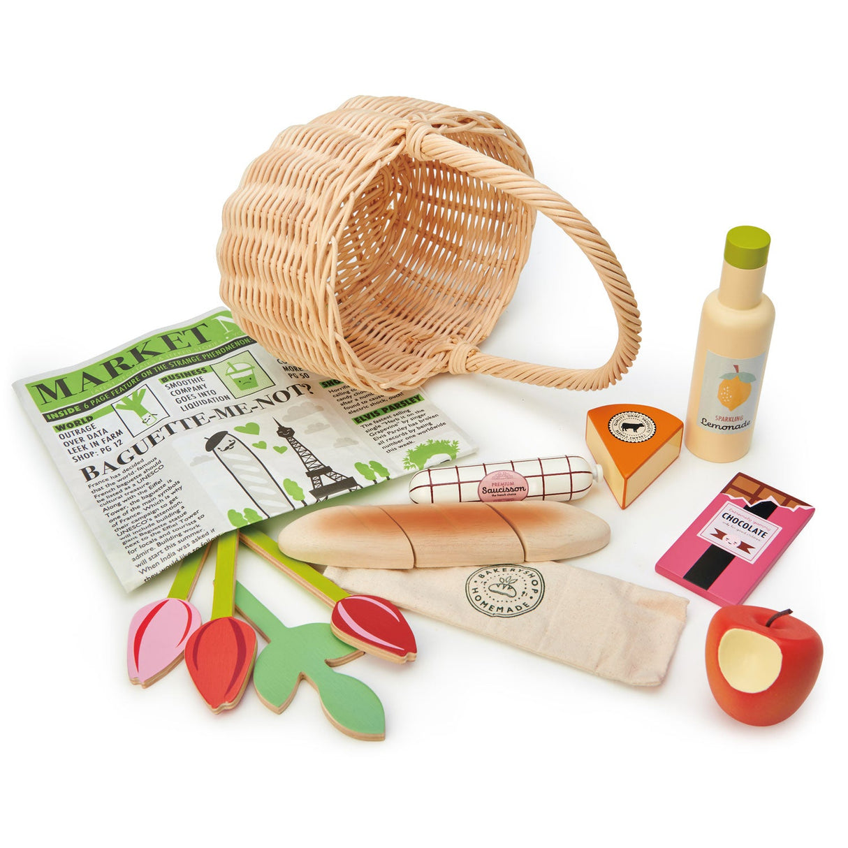 Wicker Shopping Basket - HoneyBug