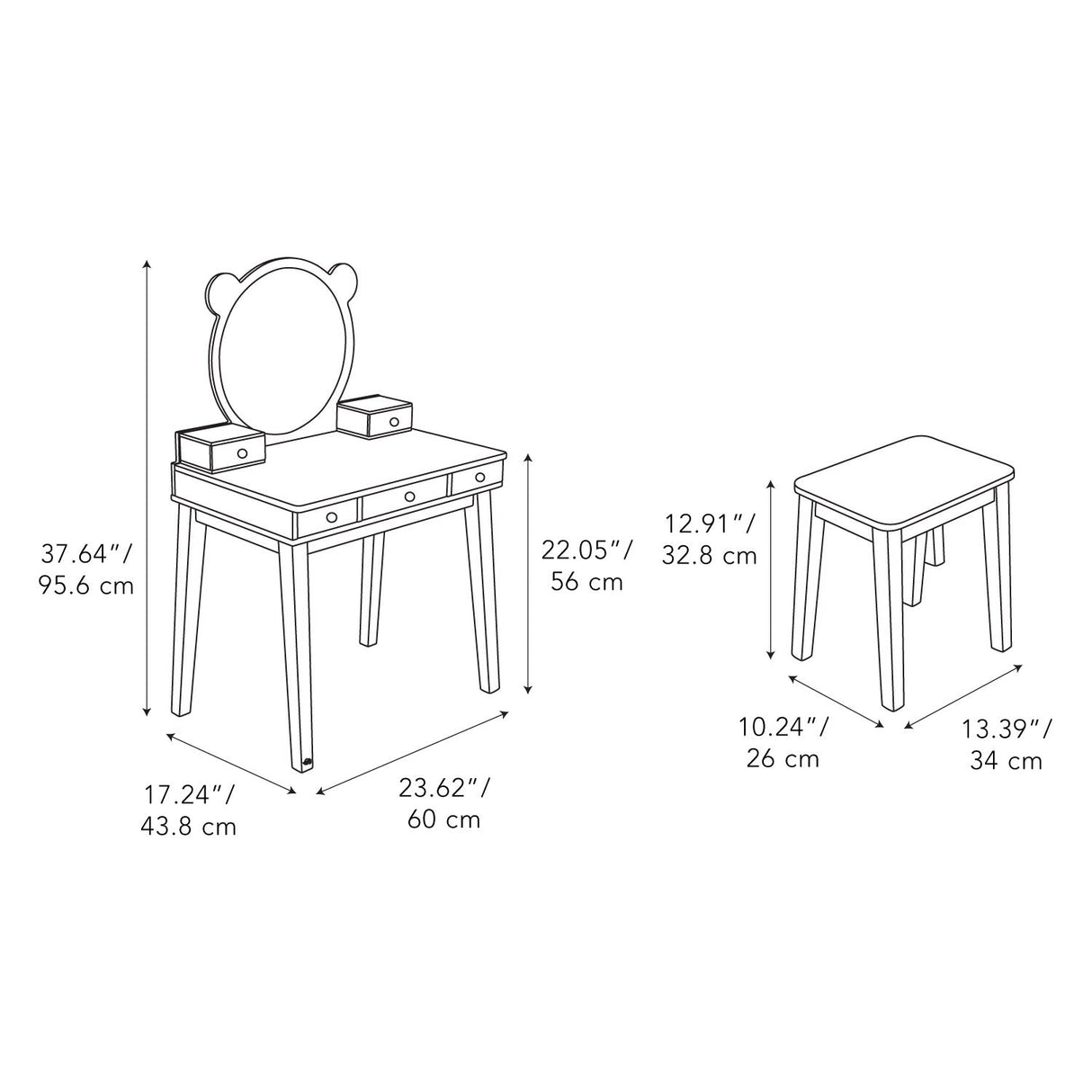 Forest Dressing Table - HoneyBug