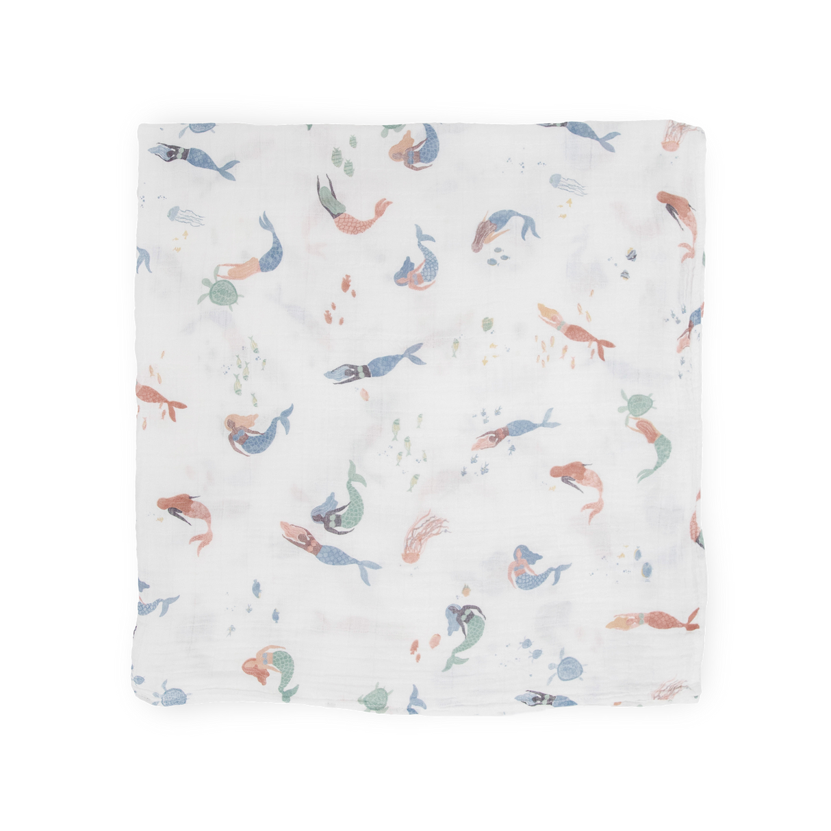 Cotton Muslin Swaddle Blanket 3 Pack - Mermaids - HoneyBug