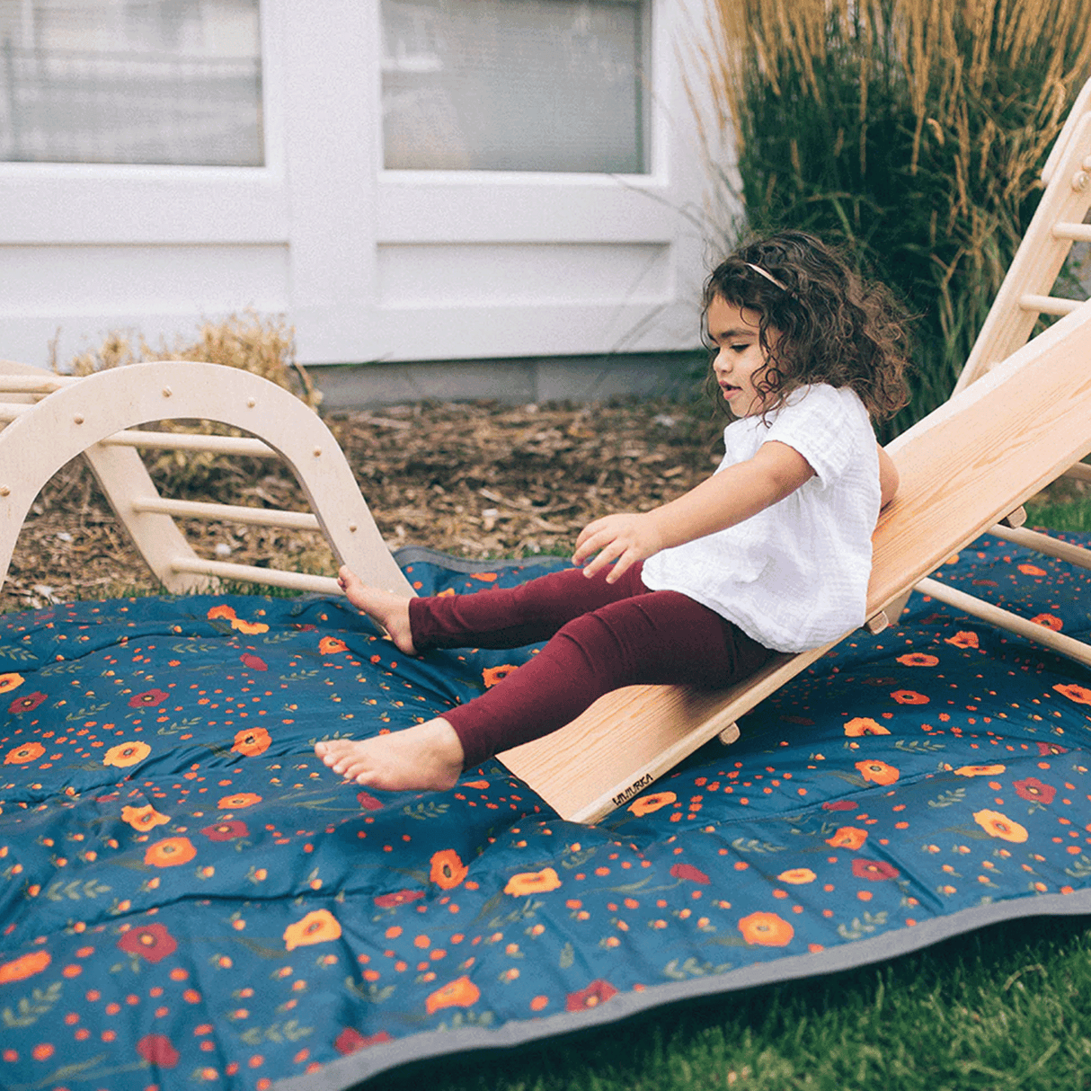 Outdoor Blanket - Midnight Poppy - HoneyBug