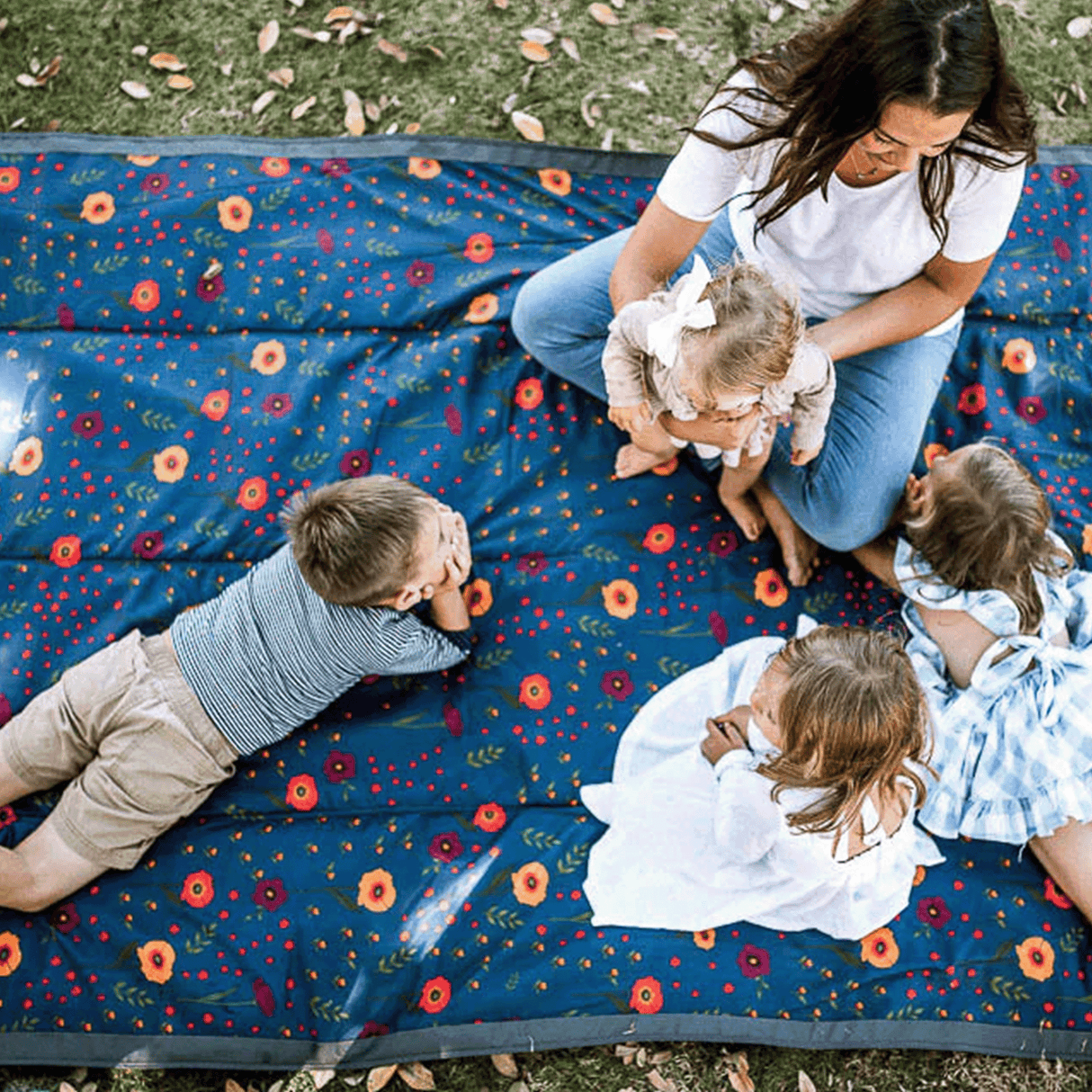 Outdoor Blanket - Midnight Poppy - HoneyBug