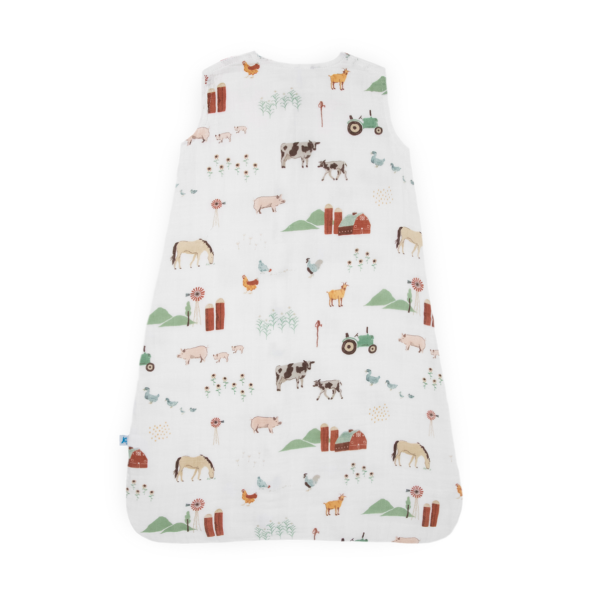 Cotton Muslin Sleep Bag - Farmyard - HoneyBug