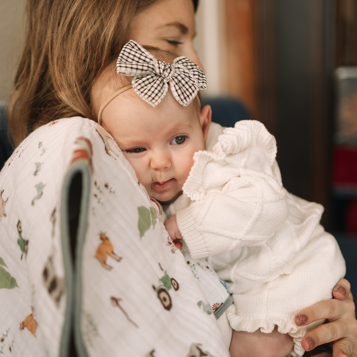 Cotton Muslin Burp Cloth 2 Pack - Farmyard - HoneyBug