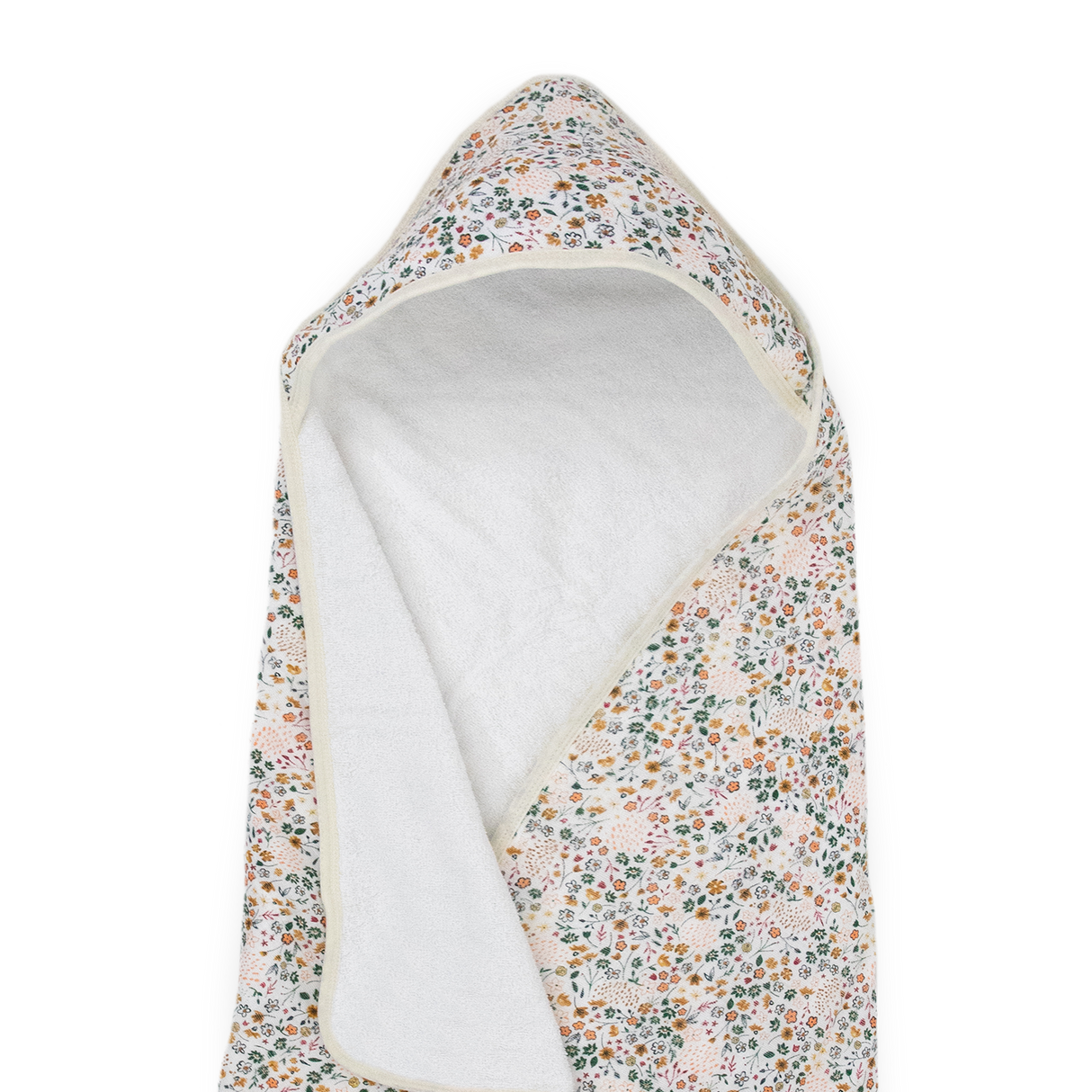 Infant Hooded Towel - Pressed Petals - HoneyBug