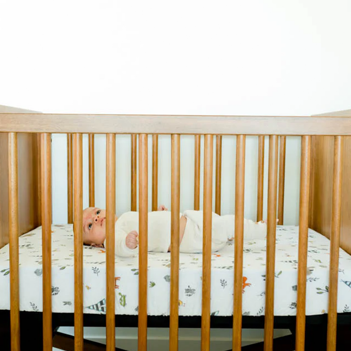 Cotton Muslin Crib Sheet - Forest Friends - HoneyBug