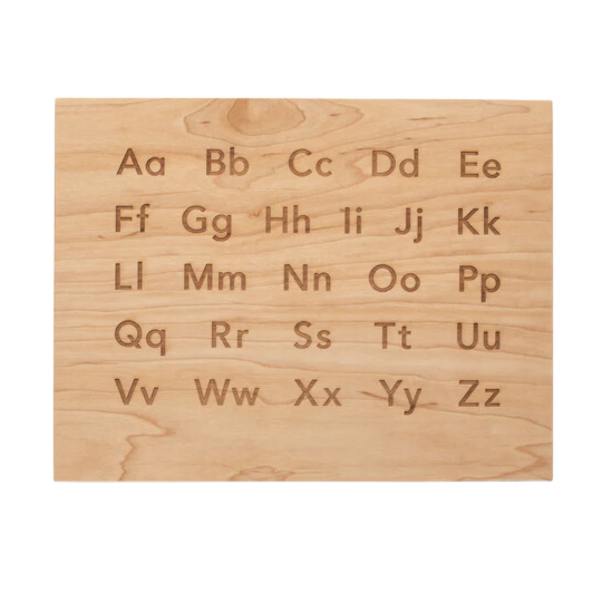Wooden Alphabet Montessori Board and Tabletop Reference Chart • Modern Sans Serif - HoneyBug