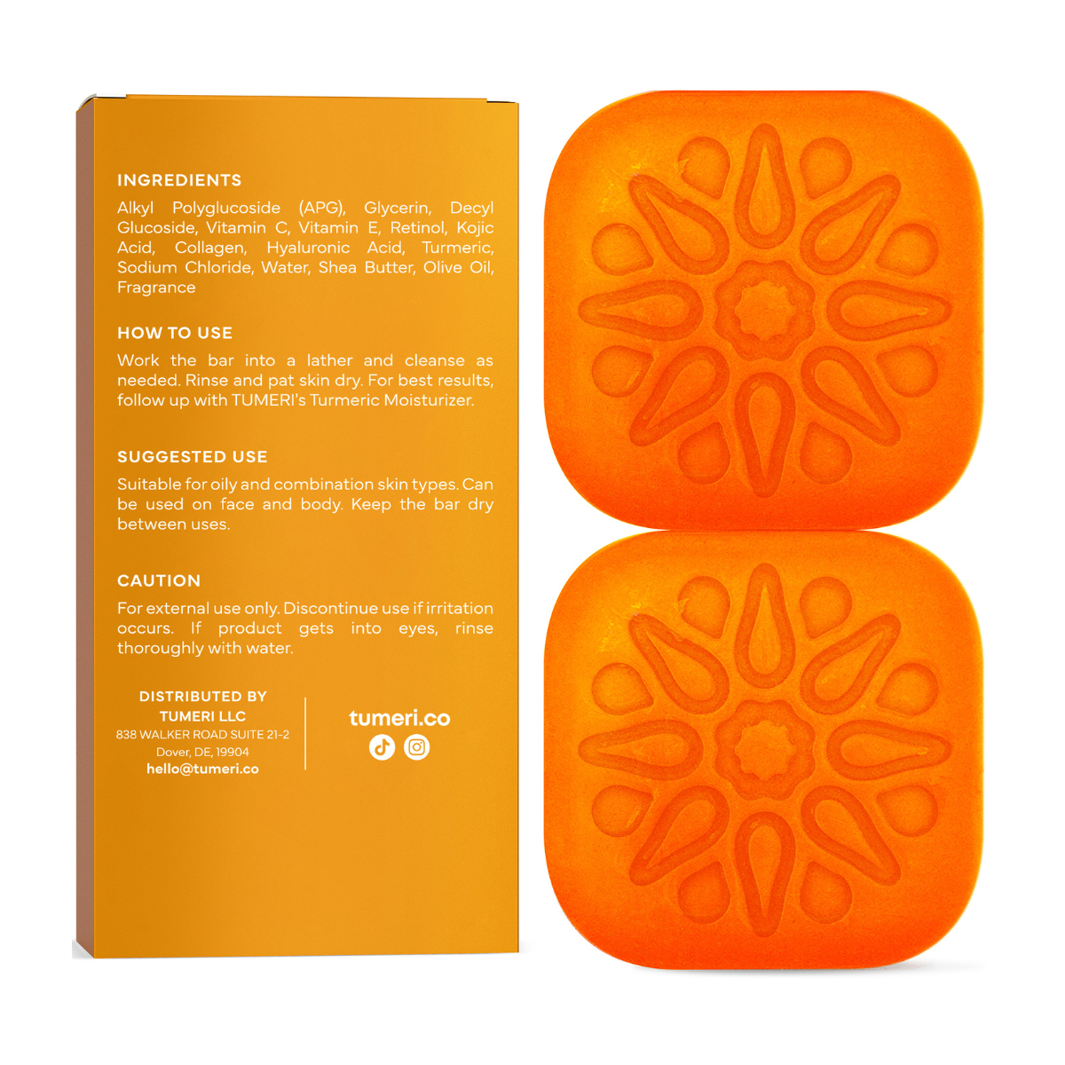 Turmeric Kojic Acid Soap - Face and Body - HoneyBug