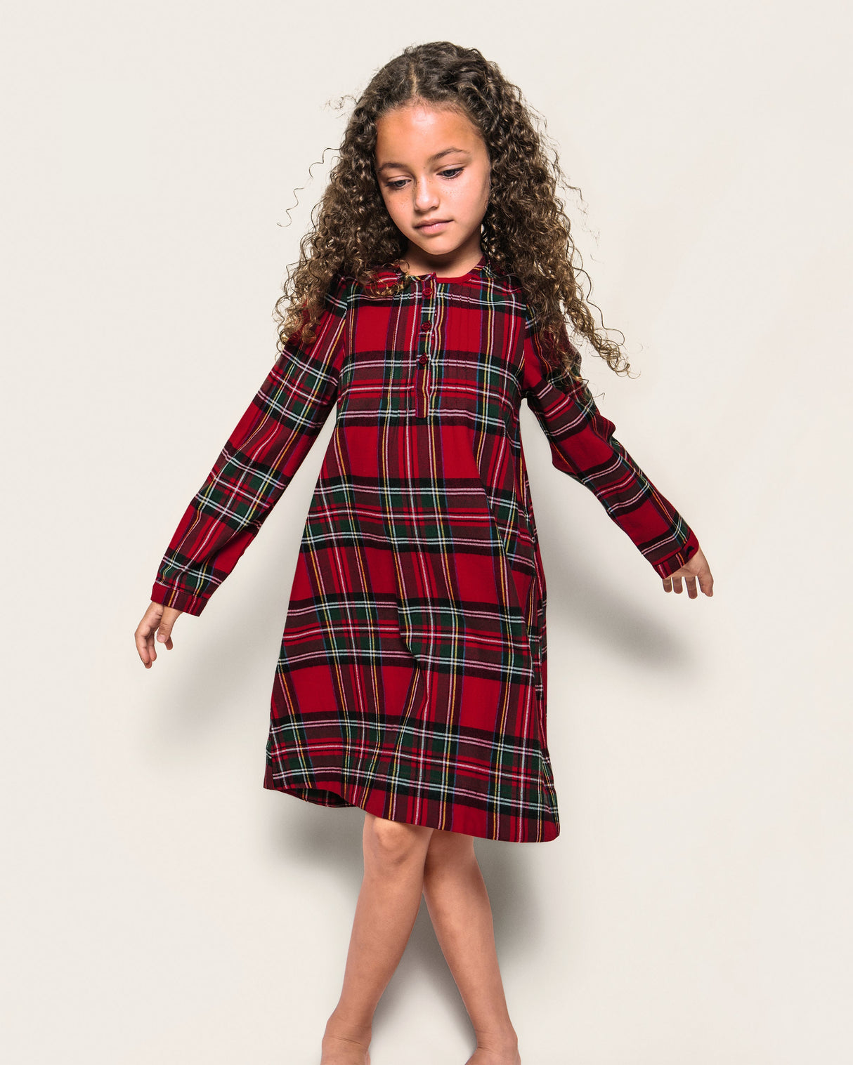 Girl's Brushed Twill Beatrice Nightgown in Imperial Tartan - HoneyBug