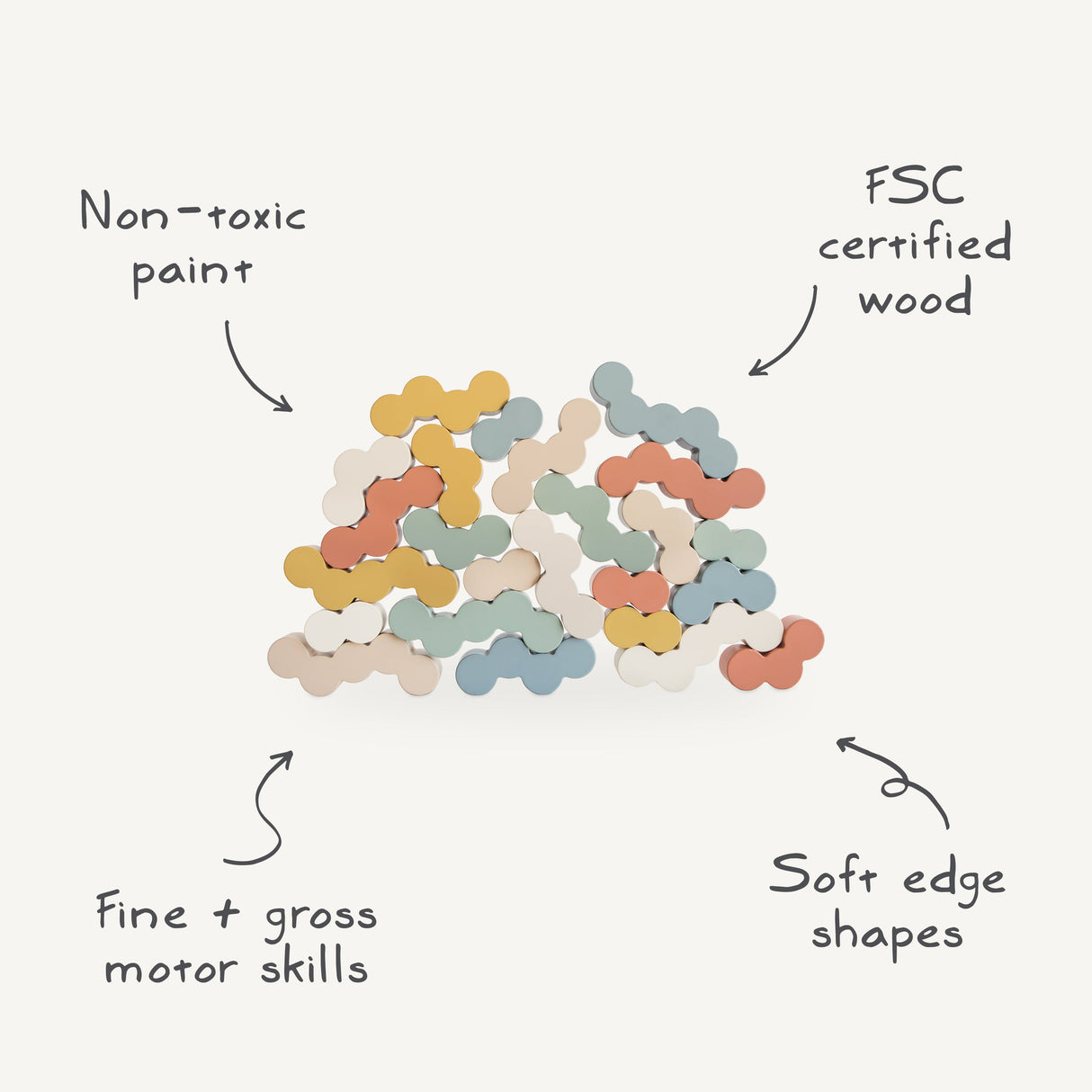 Wooden Balance Blocks - HoneyBug