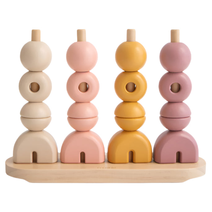 Wooden Multi Shape Stacker - Sunrise - HoneyBug