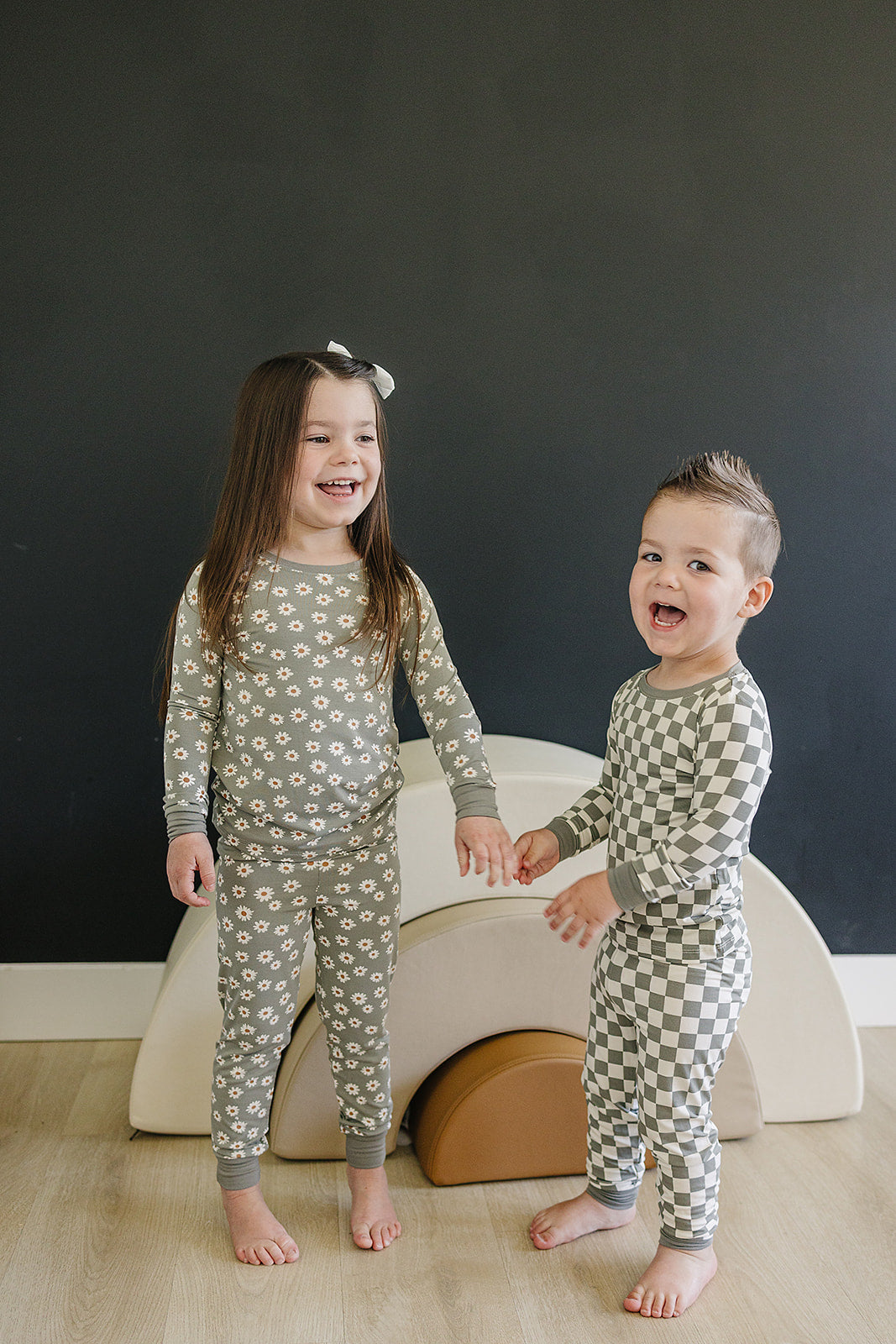 Light Green Checkered Bamboo Cozy Set - HoneyBug