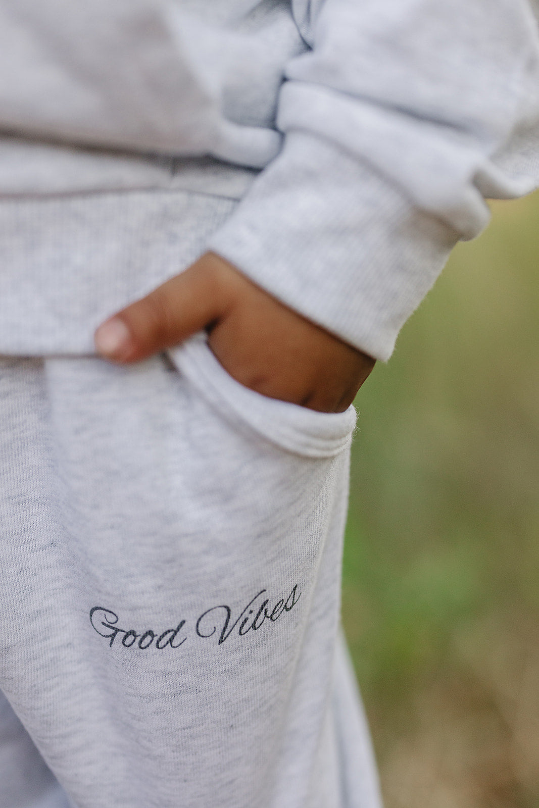 Good Vibes Quarter Zip French Terry Set - HoneyBug