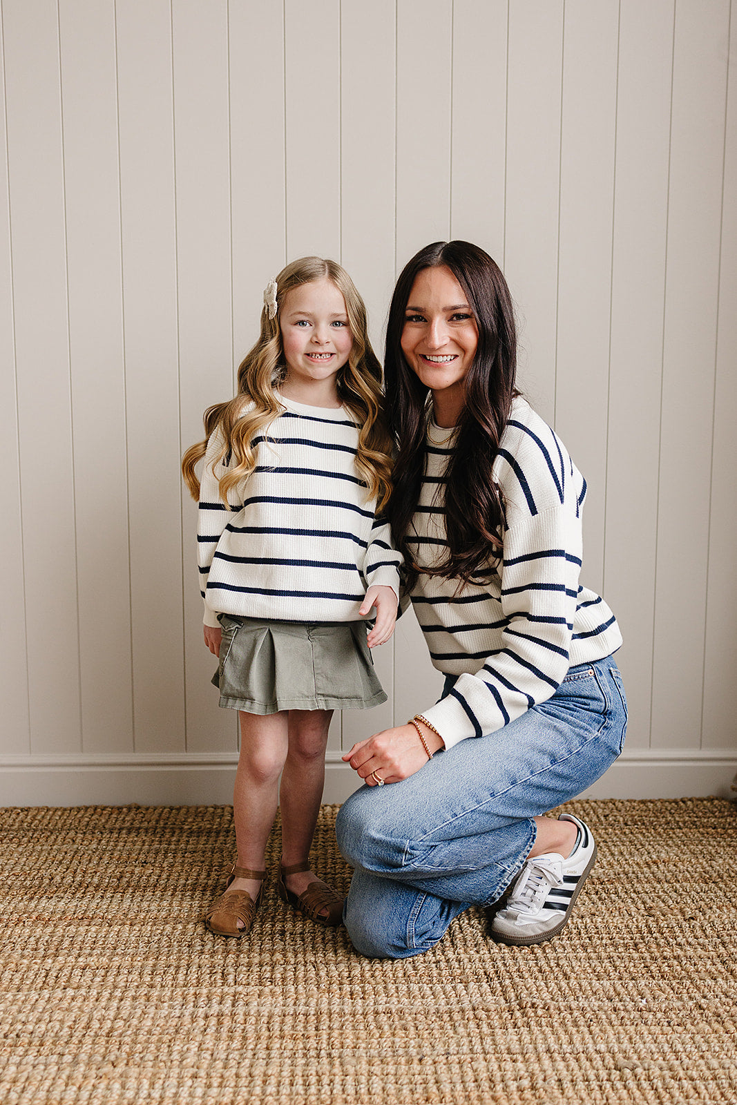 Navy Stripe Knit Sweater - HoneyBug